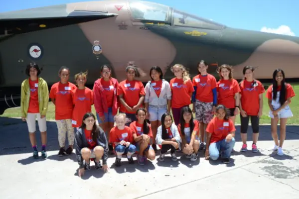 Flight School for Girls students. *Photo taken pre-pandemic. 