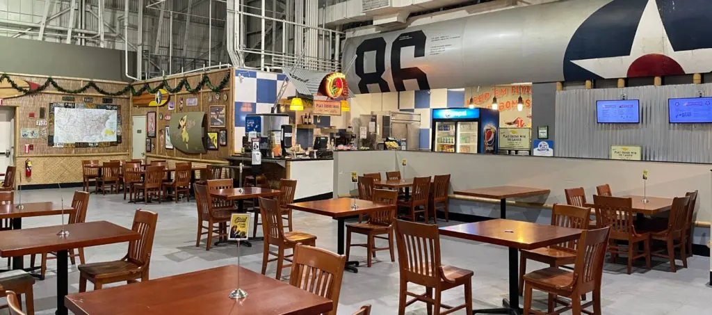 Photograph of Hangar Cafe at the Pearl Harbor Aviation Museum.