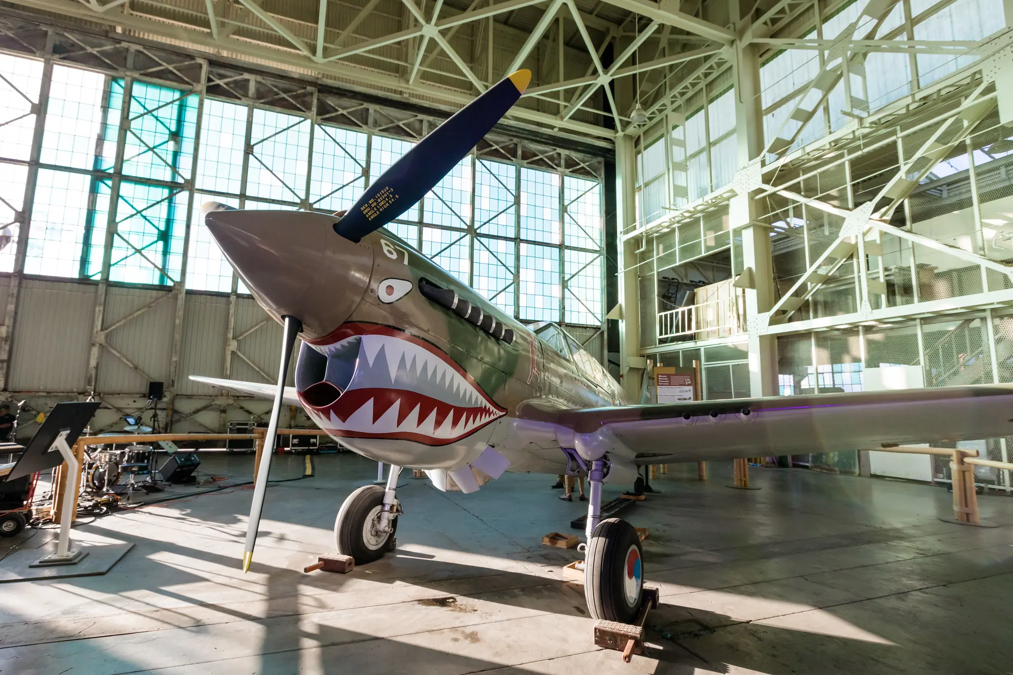 Photo of Curtis Warhawk inside of Hangar 79