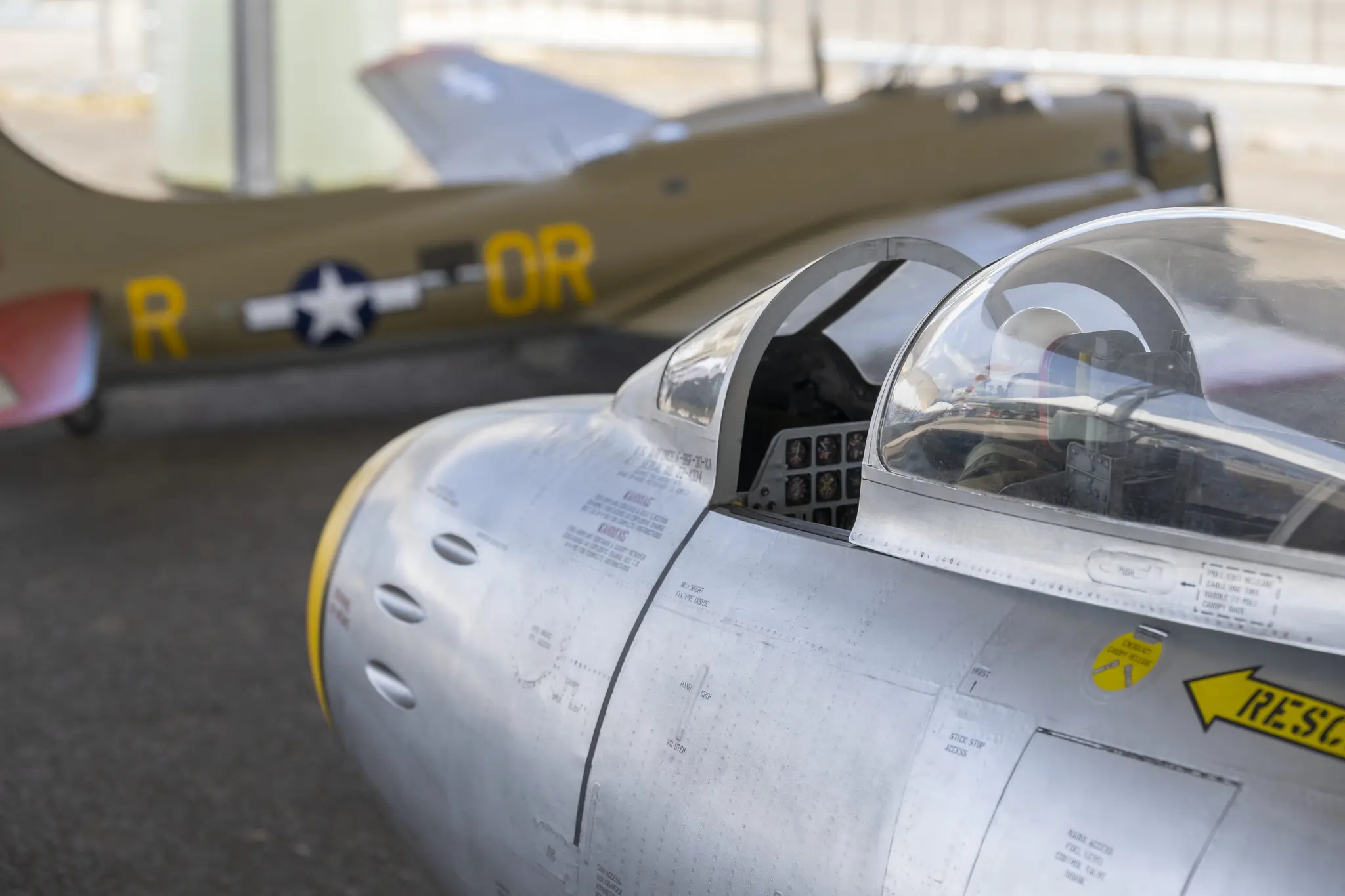 Photograph of two airplanes