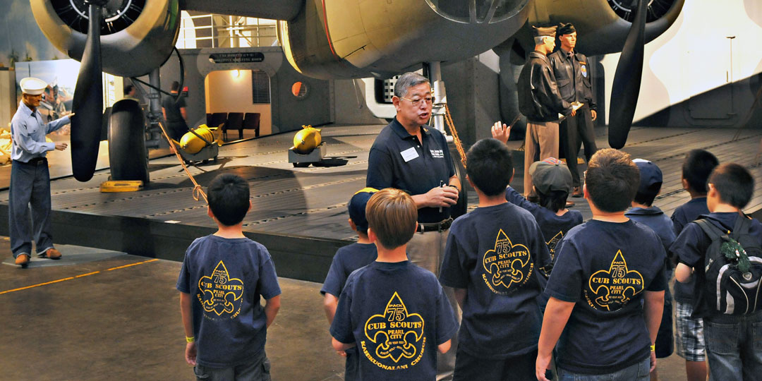 Scouts at Pearl Harbor Aviation Museum