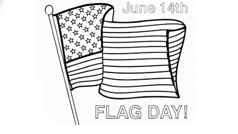 Flag Day Coloring Page