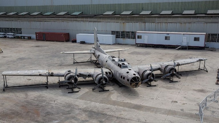 Pearl Harbor Aviation Museum's B-17, nicknamed "Swamp Ghost."