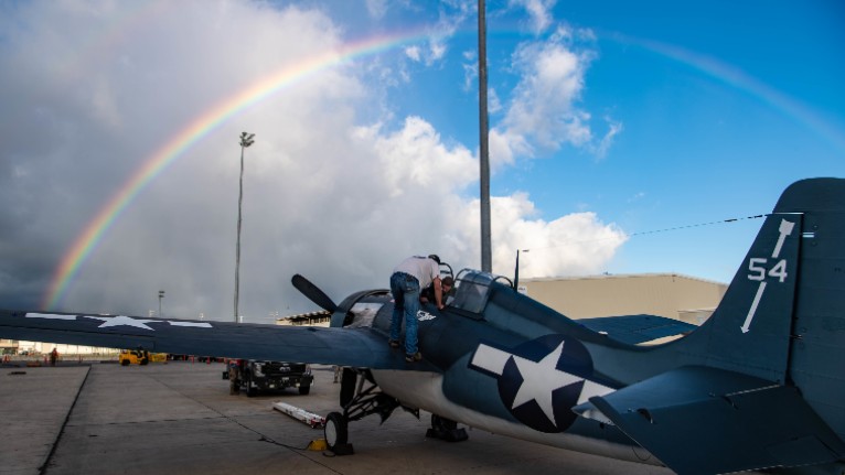WWII Warbirds arrive at Pearl Harbor for 75th Commemoration of end of WWII