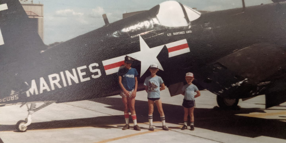 Jeffery Stawowy attending an airshow in 1978.