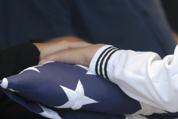Burial Flag given to next-of-kin during funeral service of a previously unaccounted for service member. 