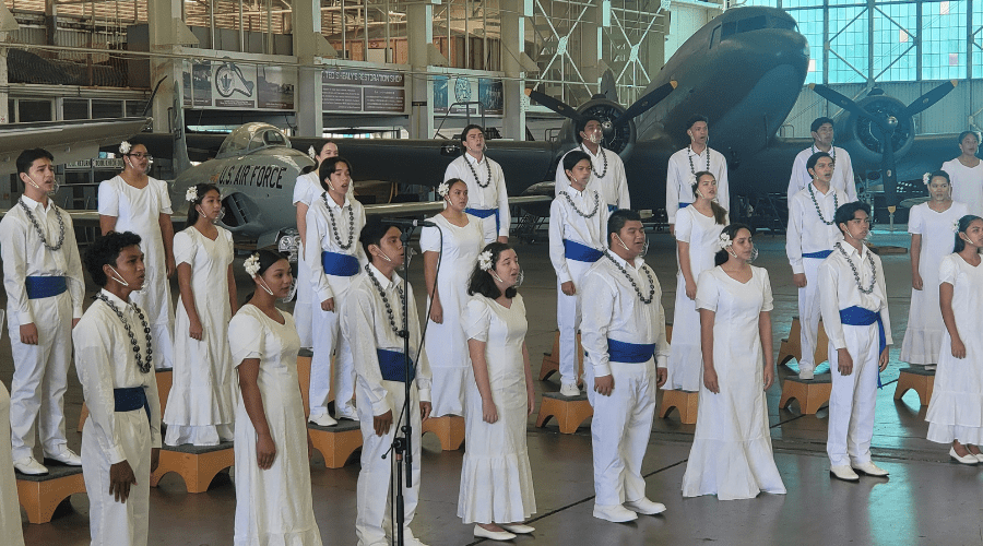 Gala Desktop (3) Kamehameha School Concert Glee Club filming their performance.