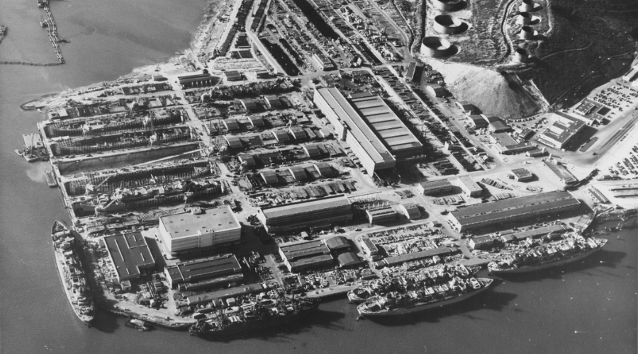 Shipyard #3 in Richmond California, taken on December 11, 1944. Naval History and Heritage Command photo.