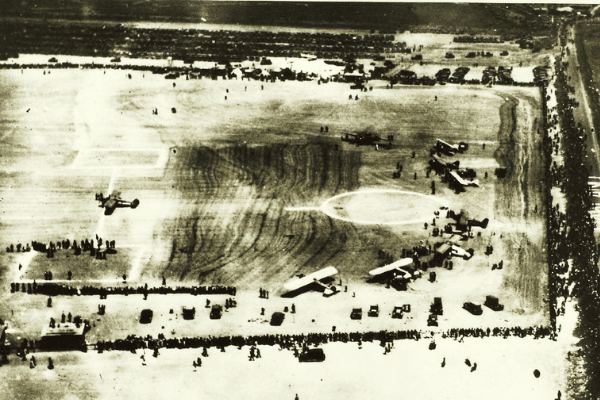Amelia Earhart Mobile 8 Aircraft poised to start the Dole Air Show from Oakland on August 16, 1927