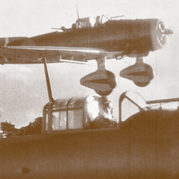 Untitled design (19) Aichi D3A Val dive bombers on the attack.