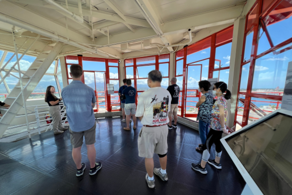 Docent led tour on Top of the Tower