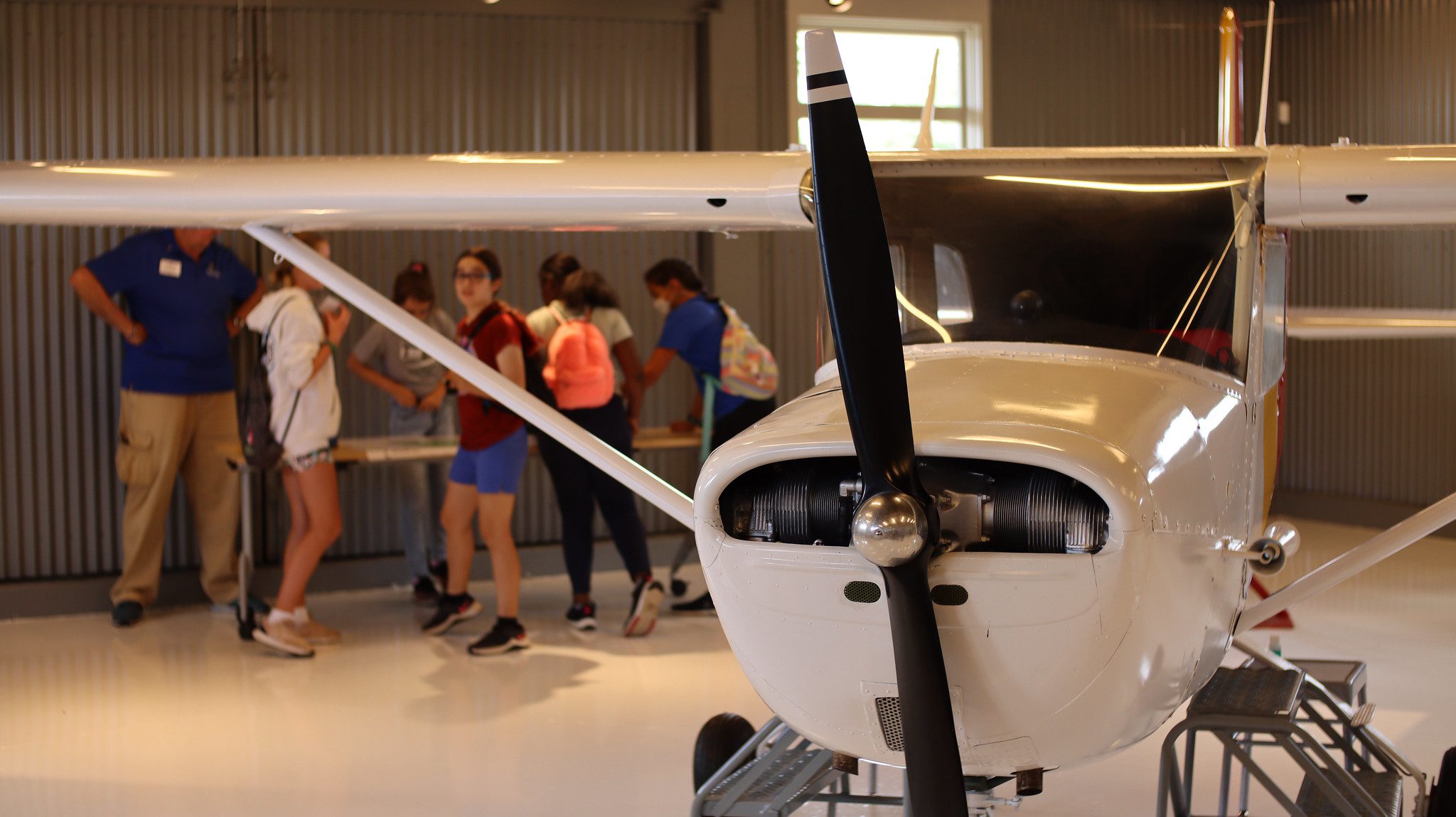 Photo of Children in the Aviation Learning Center