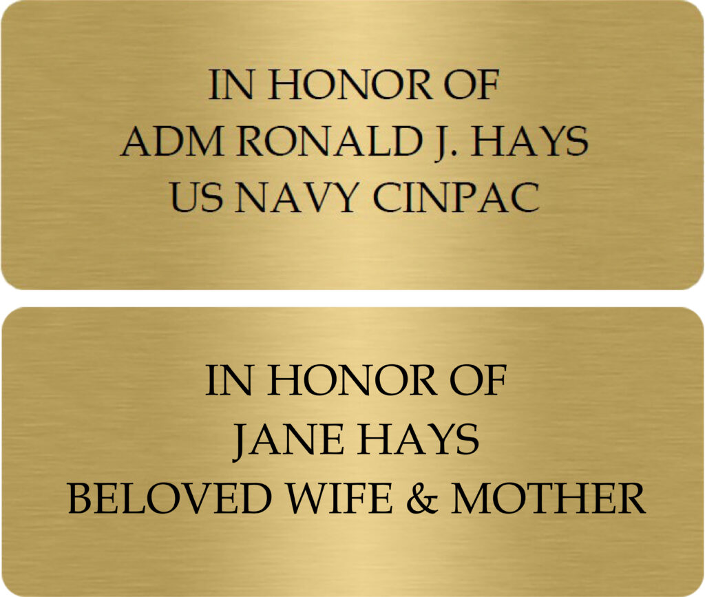 Hays Plaque - Seat of Honor 2