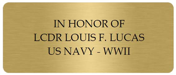Row H Seat Lucas Plaque