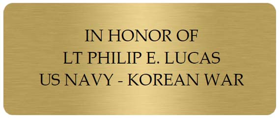 Row H Seat Lucas Plaque