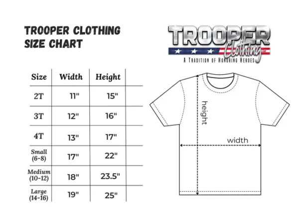 T Shirt Size Chart X - TC: "Talk to me Goose" Youth Tshirt