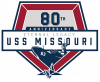 80th anniversary USS MO logo – End of WWII Commemoration 80th anniversary USS MO logo - End of WWII Commemoration